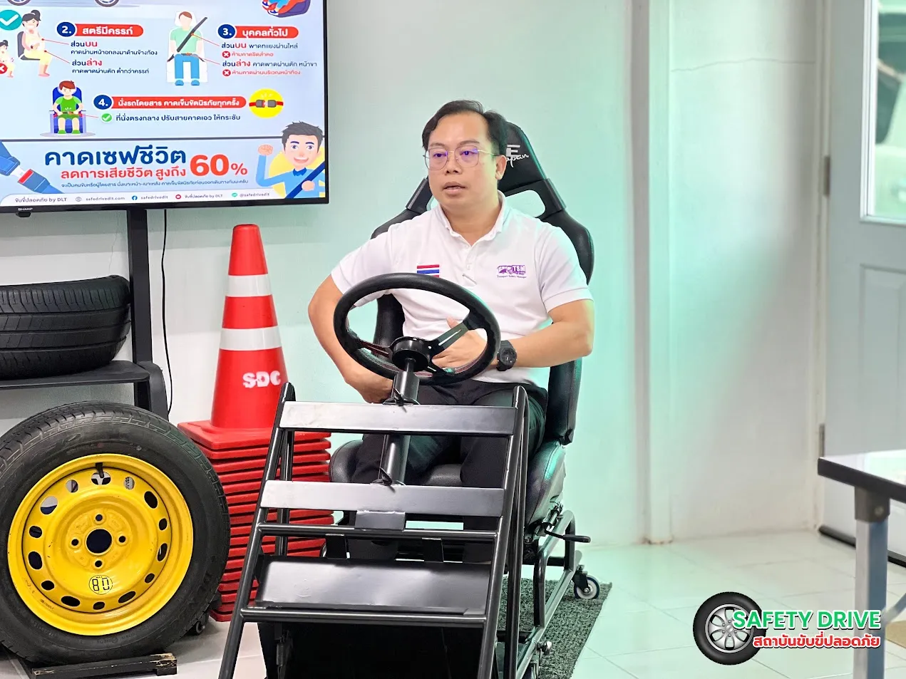 ภาพบรรยากาศ การอบรมขับขี่ปลอดภัย พนักงานขับรถในองค์กร โดย Safety Drive สถาบันอบรมขับขี่ปลอดภัย