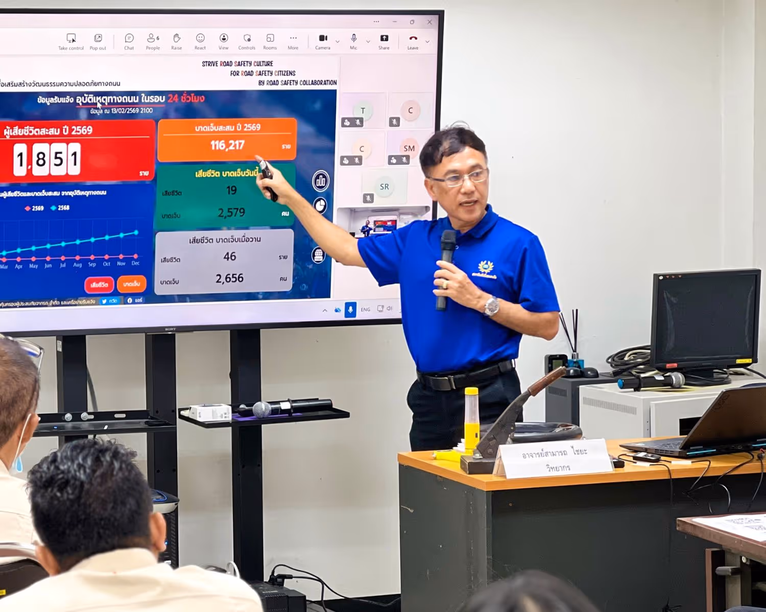 ภาพบรรยากาศ การอบรมขับขี่ปลอดภัย พนักงานขับรถในองค์กร โดย Safety Drive สถาบันอบรมขับขี่ปลอดภัย